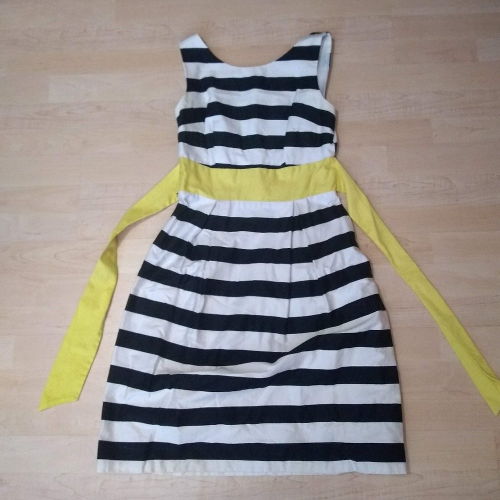 Black, White, and Yellow Cocktail Dress - Size 2 - AB Studio